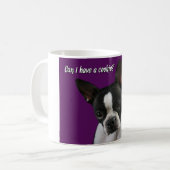 Mug Boston Terrier :  Biscuit svp ? (Devant gauche)