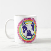 Mug Boston Terrier - cercles colorés (Gauche)