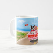 Mug Boston Terrier Chien Valentine's Day Truck Hearts (Devant gauche)