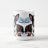 Mug Boston Terrier Chiot Avec Décorations De Noël (Centre)