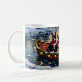 Mug Boston Terrier Christmas Boat Holiday (Gauche)