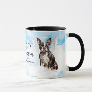 Mug Boston Terrier Dog Angel Custom Pet Memorial