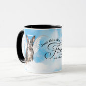 Mug Boston Terrier Dog Angel Custom Pet Memorial (Devant gauche)
