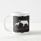 Mug Boston Terrier et Saint Bernard Love (Gauche)