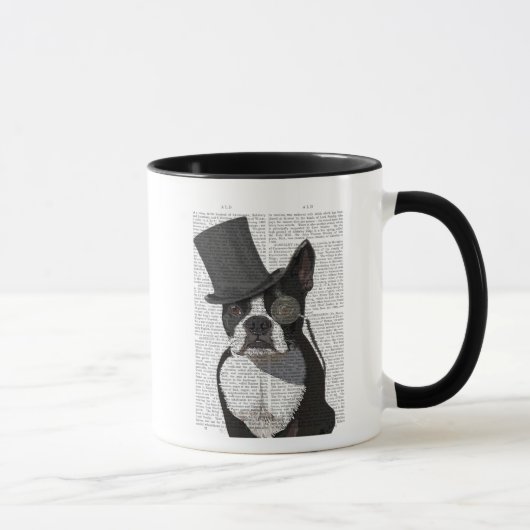 Mug Boston Terrier, Formal Hound et Casquette (Droite)