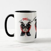 Mug Boston Terrier Funny Count DOGcula Halloween (Gauche)