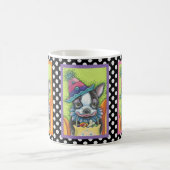 MUG BOSTON TERRIER HALLOWEEN CLOWN, CHIEN CLASSIQUE (Centre)