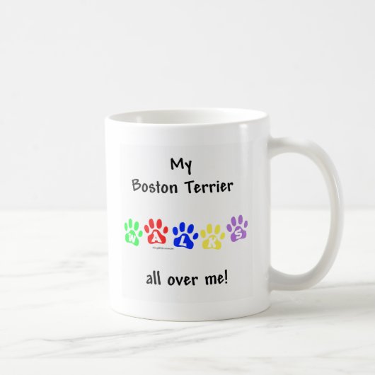 Mug Boston Terrier Marche Sur Moi (Droite)