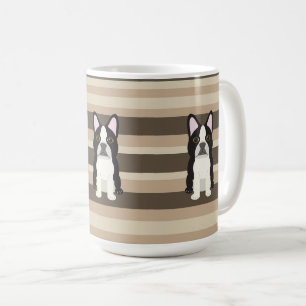 Mug Boston Terrier Neutre rayé