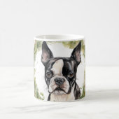 Mug Boston Terrier Noël Wreath Festive Pup (Centre)