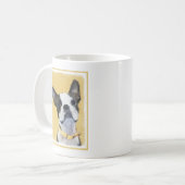 Mug Boston Terrier Peinture - Cute Original Chien Art (Devant gauche)