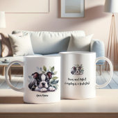 Mug Boston Terrier personnalisé avec un devis insp