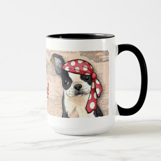 Mug Boston Terrier Pirate (Droite)