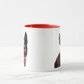 Mug Boston Terrier Portrait avec Cravate Red Bow et 2 (Centre)