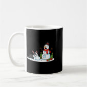 Mug Boston Terrier Snowman Christmas Tree Xmas Womens (Gauche)