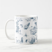 Mug Boston Toile Blue (Gauche)
