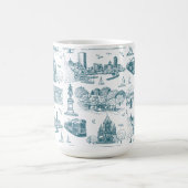 Mug Boston Toile (éd. anniversaire) bleu/blanc (Centre)