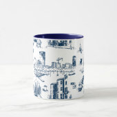 Mug Boston Toile Navy (Centre)