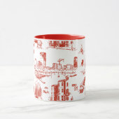 Mug Boston Toile Red (Centre)