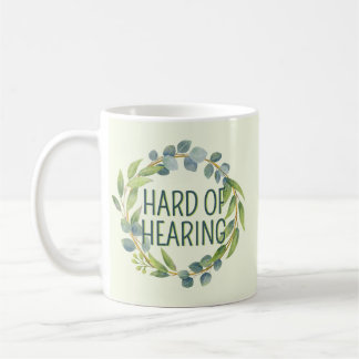 Mug Botanical Hard of Hearing Green Deafness