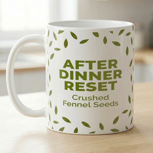 Mug Botanical Pantry Label Fennel Recipe