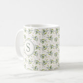 Mug Botanical Watercolor Greenery Initial S Monogram (Devant gauche)