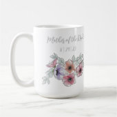 Mug Botanique Aquarelle de la Mère de la Mariée (Gauche)