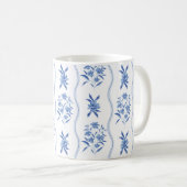 Mug Botanique Bleu et Blanc (Devant droit)
