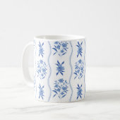 Mug Botanique Bleu et Blanc (Devant gauche)