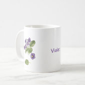Mug botanique de violet (Devant gauche)