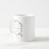Mug Botanique d'or rose | Le devis Aventure Commence (Devant gauche)