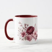 Mug Botanique florale bordeaux (Gauche)