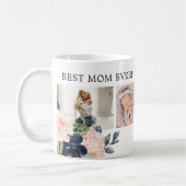Mug Botanique Florale Meilleure Maman Jamais Photo Col (Gauche)