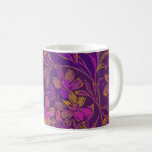 Mug Botanique Gras Motif Floral dans pourpre foncé (Devant droit)