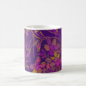Mug Botanique Gras Motif Floral dans pourpre foncé (Centre)
