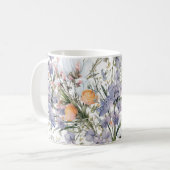 Mug Botanique pastel couleurs fleur sauvage été fleuri (Devant gauche)