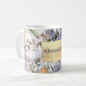 Mug Botanique pastel couleurs fleur sauvage été fleuri (Devant gauche)