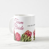 Mug Botanique Pink Protea Floral Entourage Café cadeau (Devant gauche)