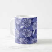 Mug Botanique Violet Floral Line Art (Devant gauche)