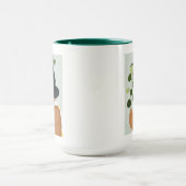 Mug Botany Portrait - Femme avec verdure (Centre)