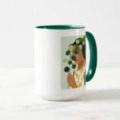 Mug Botany Portrait - Femme avec verdure (Devant droit)