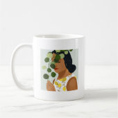 Mug Botany Portrait - Femme avec verdure (Gauche)