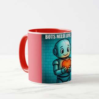 Mug Bots Need Love Too - Red Combo