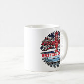 Mug Botswana Batswana Royaume-Uni Drapeau des racines (Devant droit)