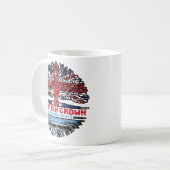 Mug Botswana Batswana Royaume-Uni Drapeau des racines (Devant gauche)