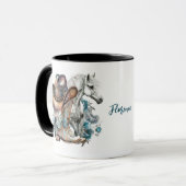 Mug Botte de cheval Cowgirl bottes de cowboy casquette (Devant gauche)