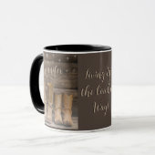 Mug Botte de cowboy de l'Ouest Monogramme de grange ru (Devant gauche)