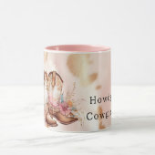 Mug Botte de vache blanche rose tan sud-ouest (Centre)