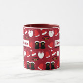 Mug Bottes de barbe de Santa Hat Joyeux Noël (Centre)