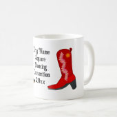 Mug Bottes de cow-boy de danse carrée (Devant droit)